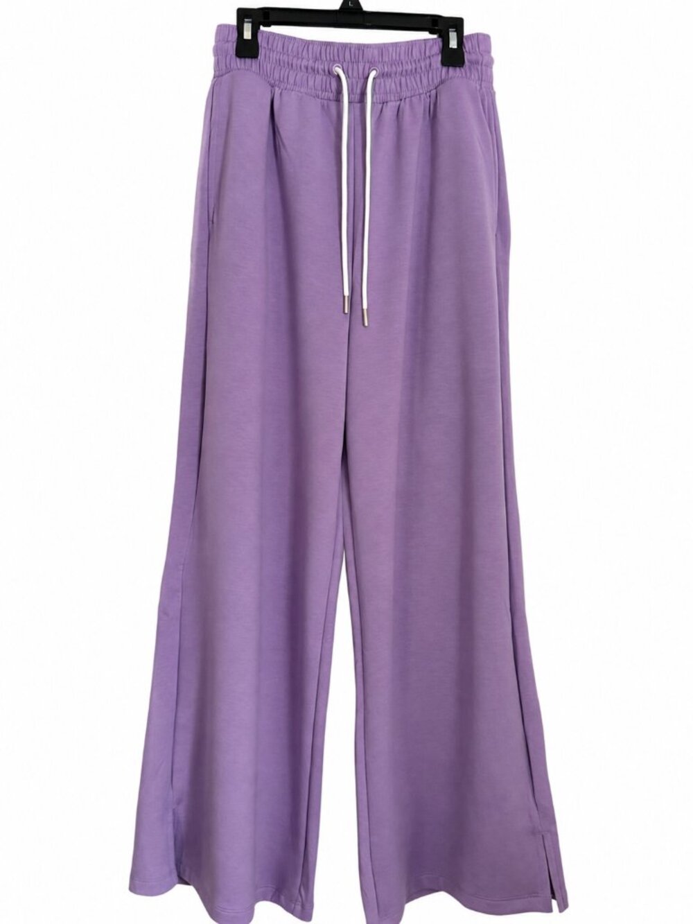 Smooth Ultra-Soft Stretchy Flowy Wide Leg Scuba Pants Elastic Waist Lounge NWT - Picture 5 of 9